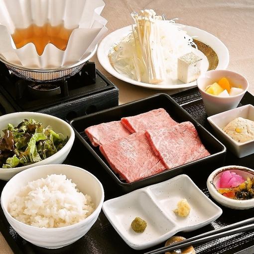 〈ランチ〉【特別プラン】A5ランク黒毛和牛しゃぶしゃぶ御膳＋選べる1ドリンク＋本日の甘味