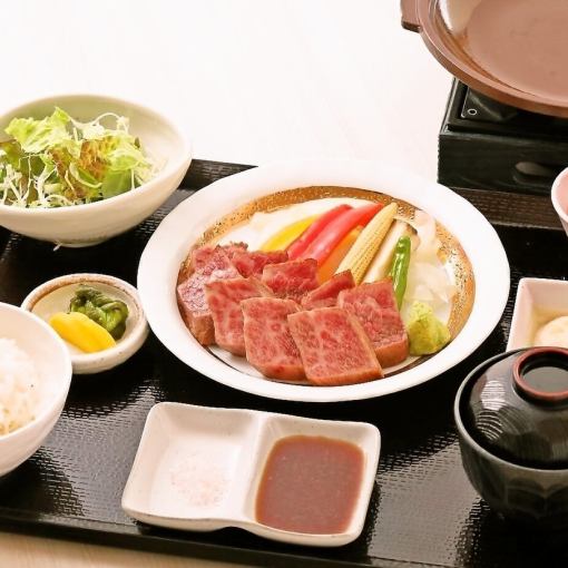 〈ランチ〉【おすすめプラン】A5ランク黒毛和牛ステーキ御膳＋選べる1ドリンク＋本日の甘味