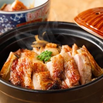 【夏のこだわりコース】『熟成鶏のねぎ塩土鍋メシ』『若鶏たたきの和風カルパッチョ』等/2H飲放