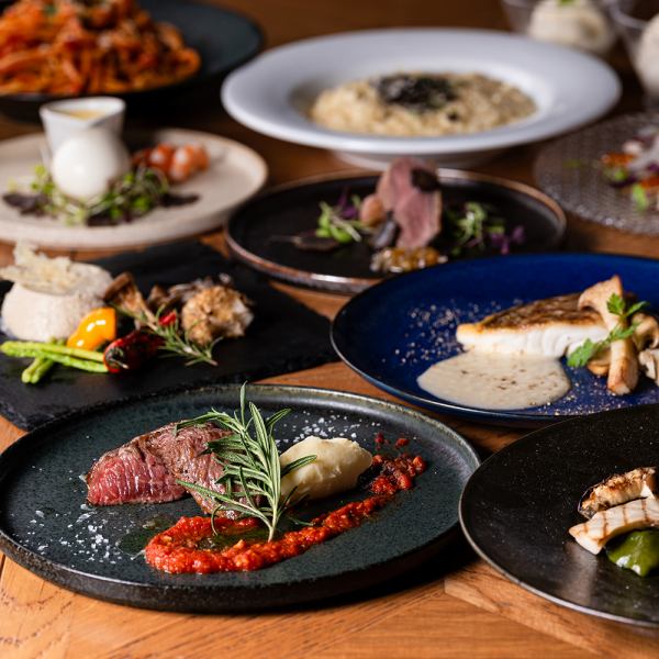 使用主廚最愛的食材製作的菜單，搭配葡萄酒！宴會套餐5,000日圓起，附贈無限暢飲。