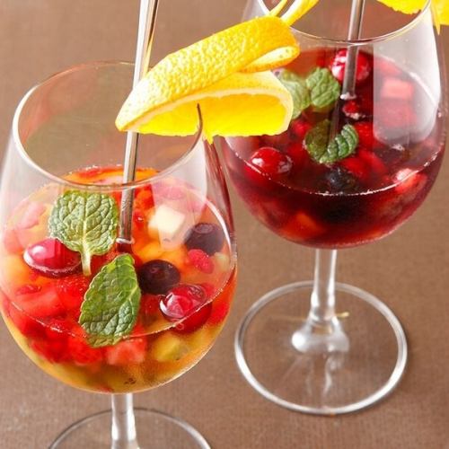 We also have a wide selection of cocktails, including sangria.