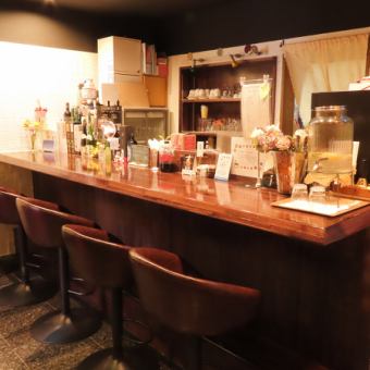 We have five counter seats available, perfect for single diners.This seating is popular with our regular customers and offers a relaxing atmosphere.