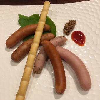 Assorted sausages