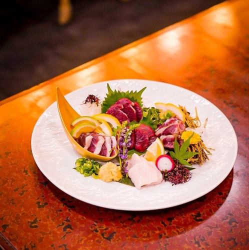 Assorted horse sashimi