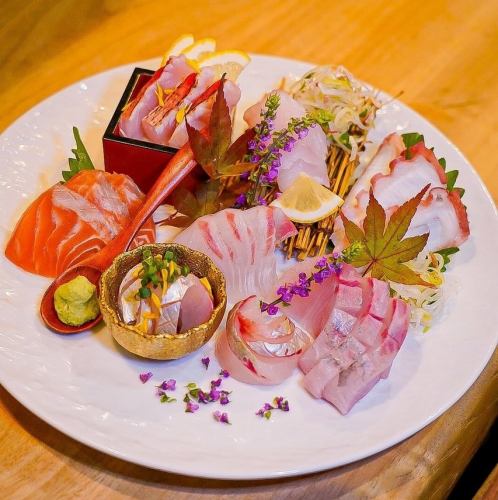 新鮮な魚を使ったお刺身！