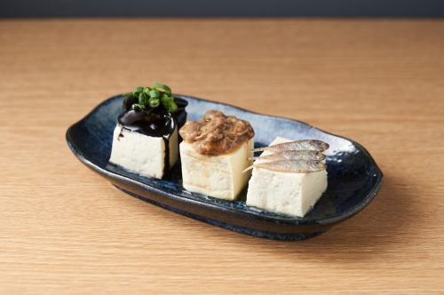 島豆腐と3種の珍味