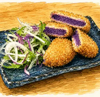 【人気No.2】紅芋コロッケ