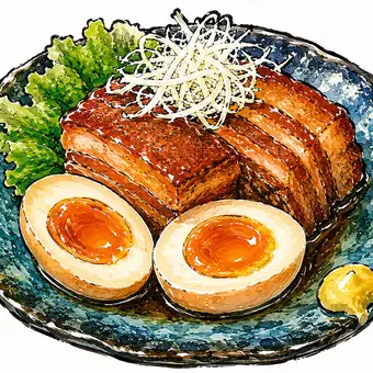 【名物】ラフテー とろとろ半熟味玉付き