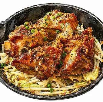【新名物誕生！】ソーキのガリぺパ焼き