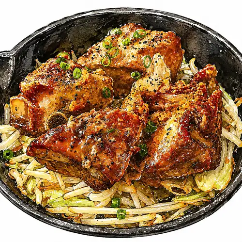 【新名物誕生！】ソーキのガリぺパ焼き