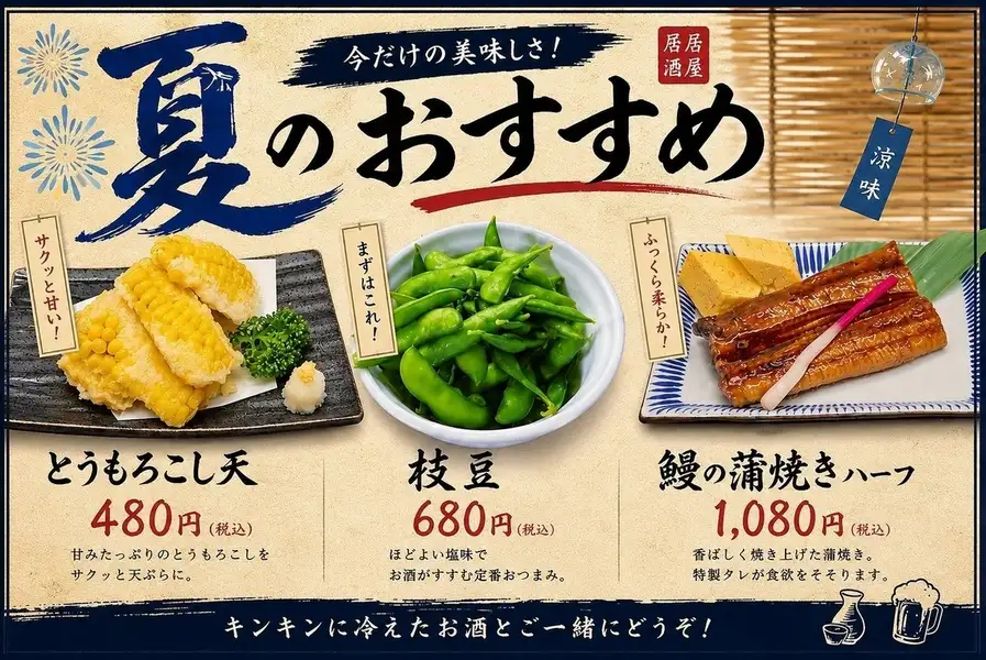 今だけの美味しさ！夏のおすすめメニュー