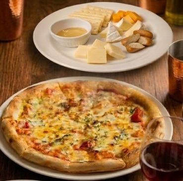 Enjoy cheese and wine in a casual setting.