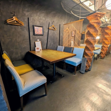 Spacious table seating! Enjoy a relaxed and open atmosphere while you dine.