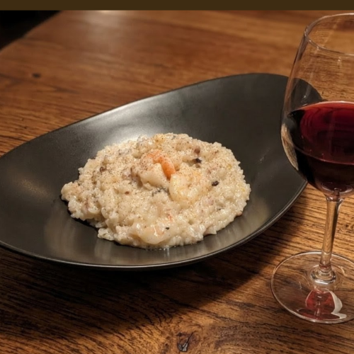 Shrimp cheese risotto