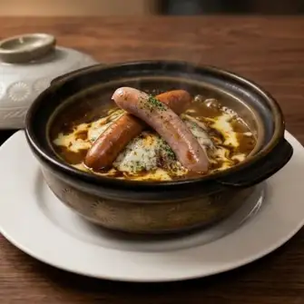 土鍋で食べるチキンスパイスカレードリア