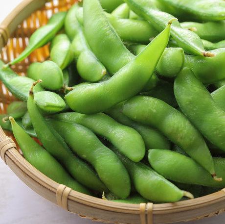 岩塩で茹でた枝豆