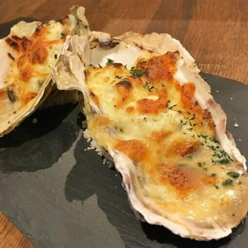 殻付き牡蠣のオーブン焼き
