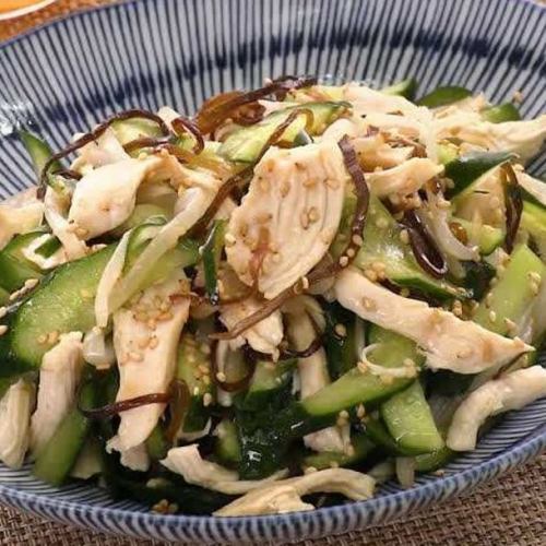 ささみと胡瓜の塩昆布和え