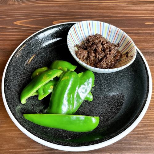 Crispy Meat Miso Green Pepper