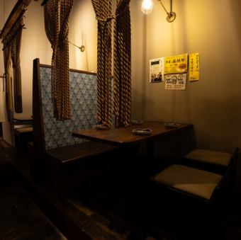 半個室席は2つしか無いため、早もの勝ち!予約必須!