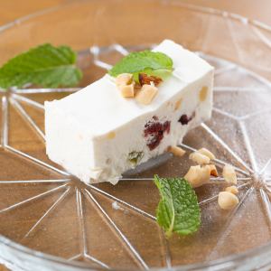 Cassata with nuts and berries