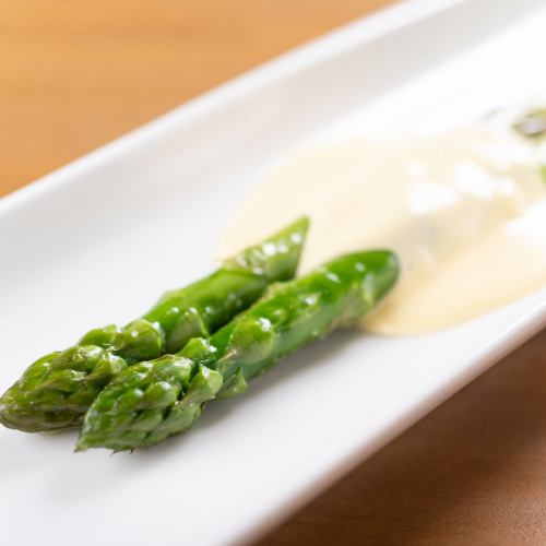 極太アスパラ　オランデーズソース