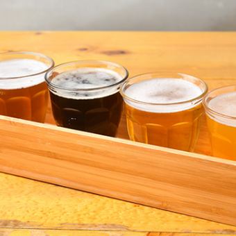 Enjoy 4 types of craft beer ☆ “Tasting Set” 1,550 yen