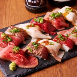 Assorted 10 kinds of meat sushi