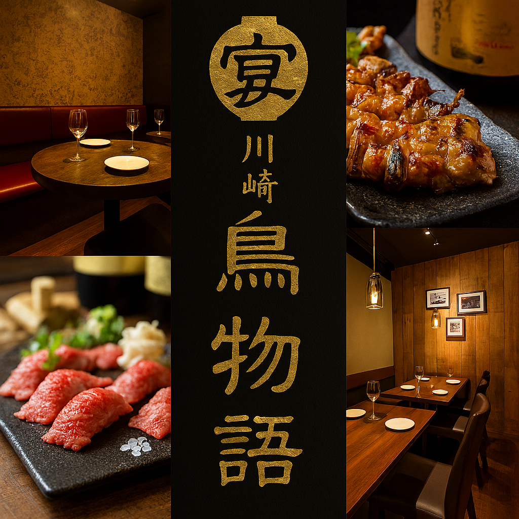 【川崎駅徒歩1分で人気の焼き鳥&肉寿司食べ放題 3時間食べ飲み放題3000円税込より