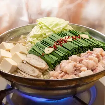 All-you-can-eat yakitori ◆ [2.5 hours all-you-can-eat and drink with draft beer ◆ Rich Hakata motsunabe (offal hot pot) ♪] '¥4700 → ¥4000'