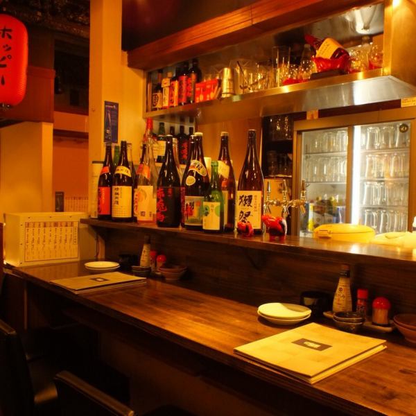 【カウンター6席】カウンター席はサク飲み、サク飯にもぴったり。）！【神田/居酒屋/飲み放題/宴会/貸切/宴会/肉/日本酒/地酒/日本橋/秋葉原/深夜/焼酎/3時間】東北のうまいもん 午前3時まで営業！サク飲み！各種宴会にご利用ください！！※予約時にお席の変更はできません。