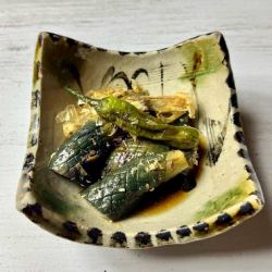 炸茄子和青椒