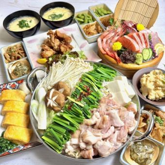 【選べる鍋コース】《お造り４種》＋《鍋》＋《出汁巻き卵》＋２時間飲み放題付き