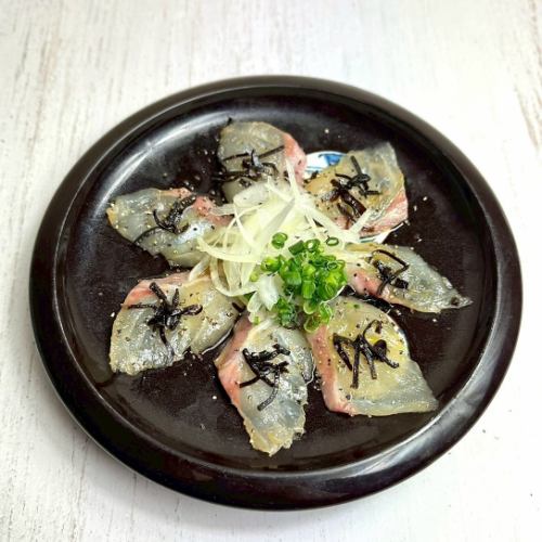 タイの塩昆布カルパッチョ