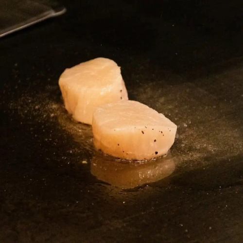 帆立貝柱の鉄板焼き