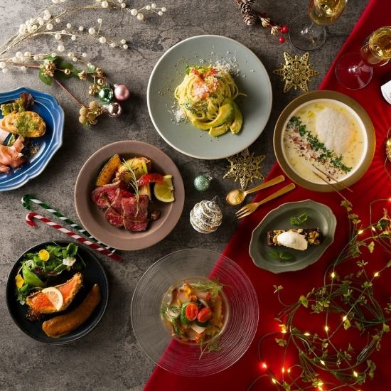 クリスマス利用にぴったりのお食事とお酒をご準備しております