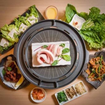 ★120 minutes of all-you-can-drink included★Our proud [Samgyeopsal course] 4,500 yen (tax included)