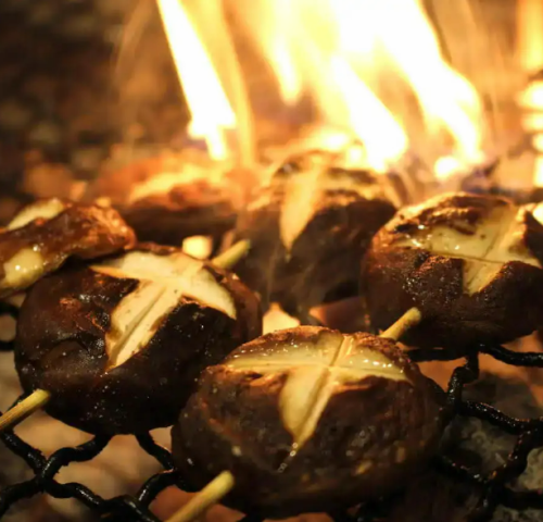 Shiitake skewers