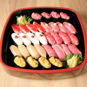 肉寿司の宴　8種盛り合わせ