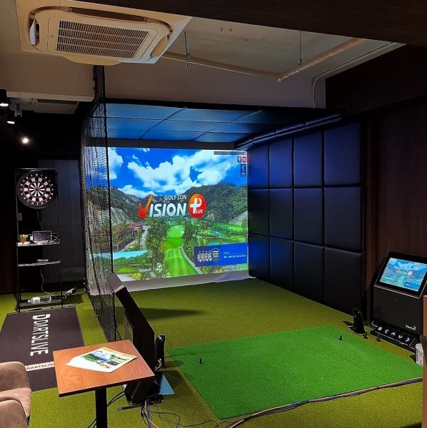 【大人の隠れ家】落ち着いた雰囲気で、仲間と気軽に集まれる空間！シミュレーションゴルフを楽しみながら、お酒とおつまみ！デートや、少人数での利用にも最適です！