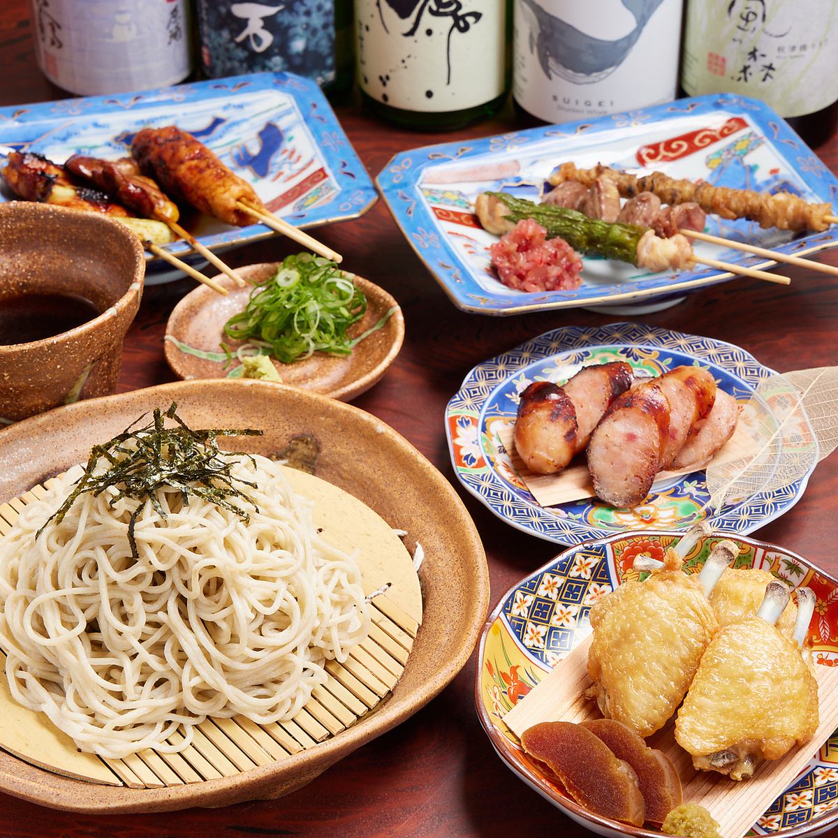 The restaurant's specialty, "Nihachi Soba," is a fragrant dish made from coarsely ground buckwheat flour from Ryuo, Shiga Prefecture.