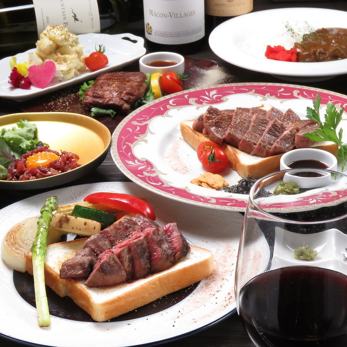 [Hiroshima beef and rare parts that are particular about purchasing] are baked on the iron plate in front of the customer.