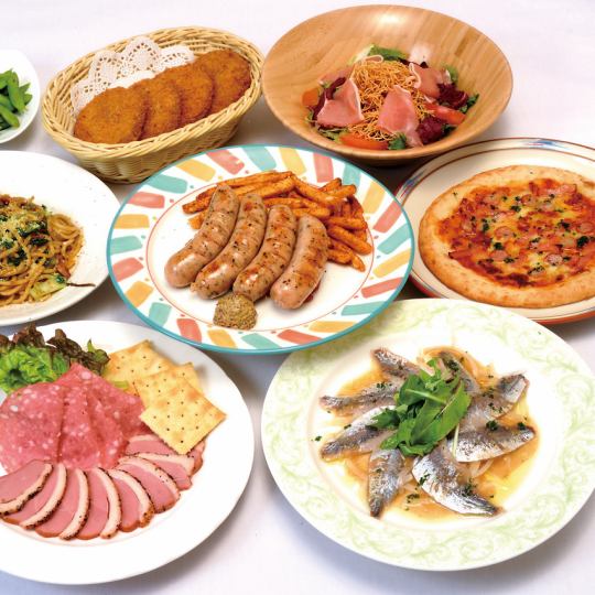 6/1～　【2時間飲み放題付】当日のご注文OK！「ビアパック」全8品4,000円