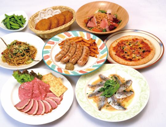 6/1~ 【2時間飲み放題付】当日のご注文OK!「ビアパック」全8品4,000円