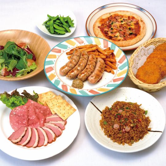 6/１～【2時間飲み放題付】当日のご注文OK！17時まで限定!!「お手軽パック」全7品3,500円