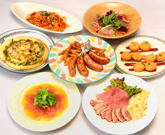 10월 1일부터【2시간 음료 무제한 첨부】당일 주문 OK!ZA・KO・BA의 정평 「신 비아 팩」전 7품 4,000엔