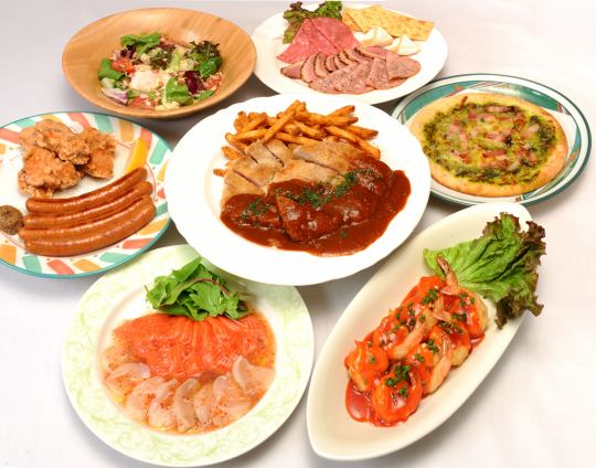 10월 1일부터【120분 음료 무제한 첨부(90분 라스트 오더)】“신다이나믹백”전 7품 6,000엔