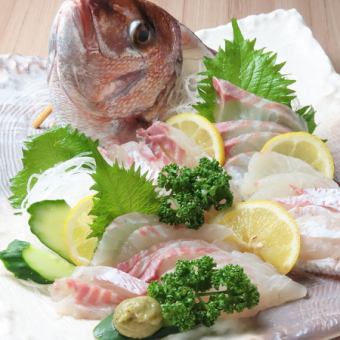 [Opening limited] Sea bream sashimi course, 9 dishes, 120 minutes all-you-can-drink, 4,000 yen ⇒ 3,500 yen (tax included)