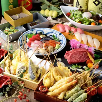8~10月【クーポン利用でご予約人数×500円OFF】”飲み放題付”天ぷら匠コース/6500円⇒6000円