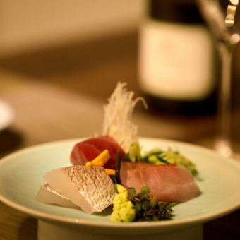 【彩コース】◆カジュアルな忘新年会におすすめ◆お造り、焼き物、揚げ物《全5品》6600円(税込)